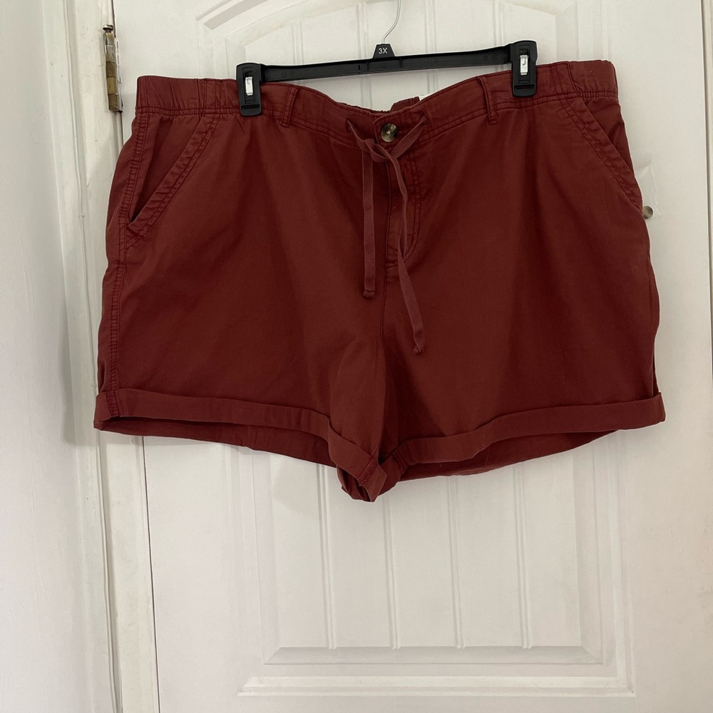 NWT- Plus size shorts brick color